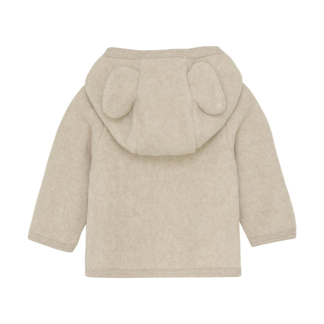 Jacket Ears Cotton Fleece  Camel Melange