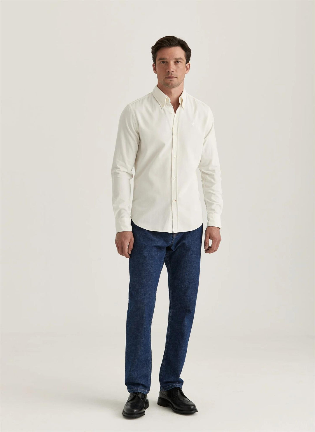 Douglas Cord Shirt-Slim Fit  Off White