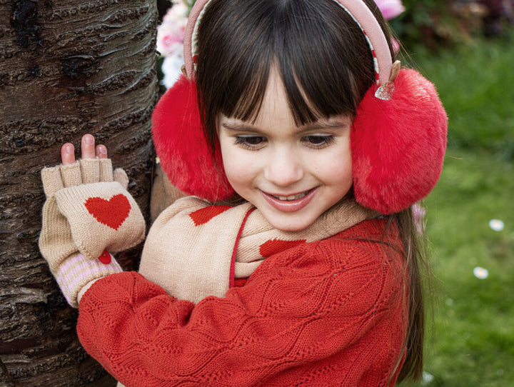 Rosy Apple Earmuffs  Red