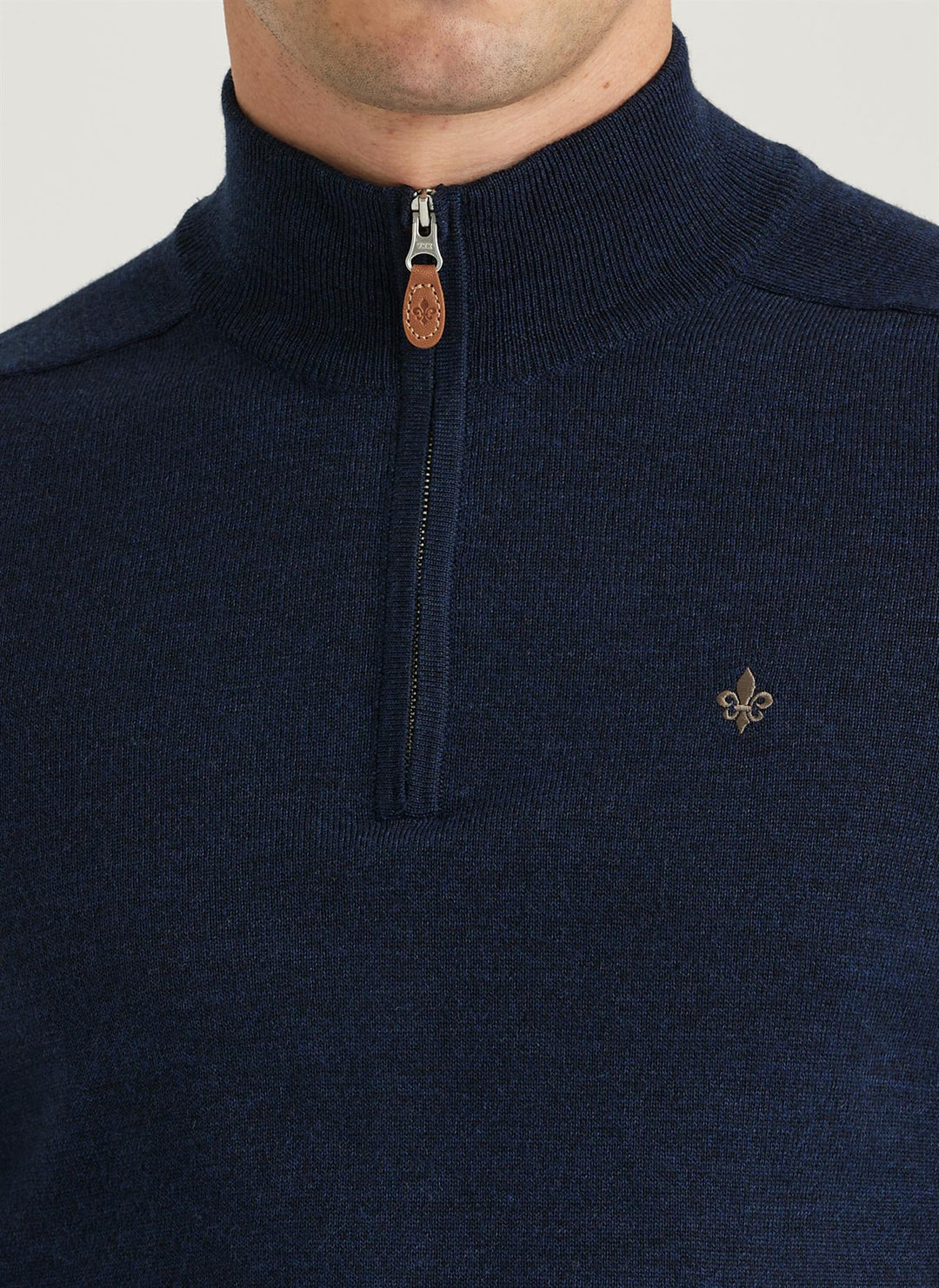 Merino John Zip  Blue