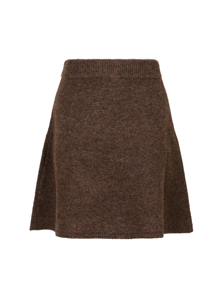 Gisa Knit Skirt  Brown Melange