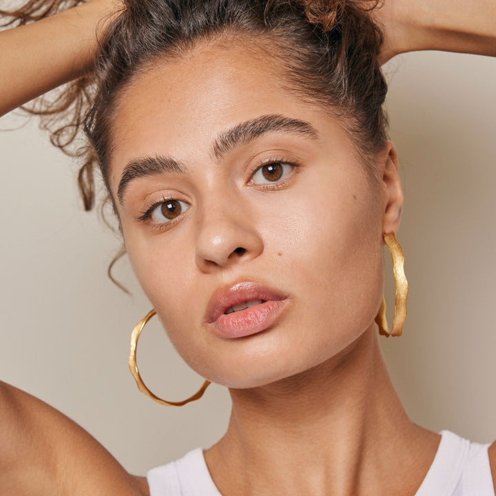 HOOPS, ANE EXTRA LARGE  18K Gold-Plated Sterling Silver