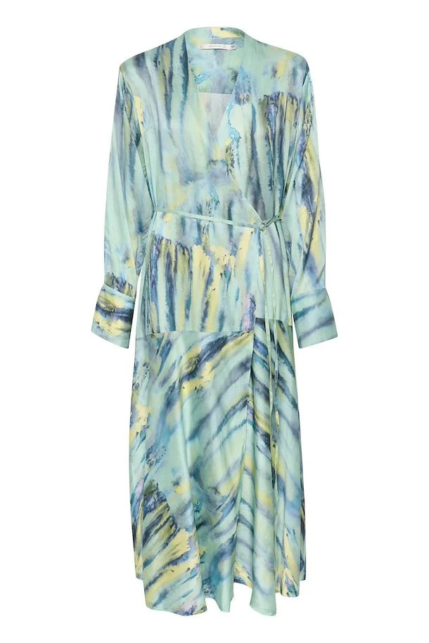 Walery wrap dress  105501 Green Aqua Art