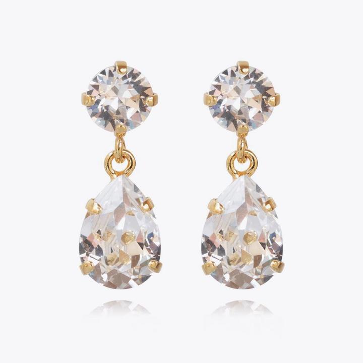 MINI DROP EARRING GOLD  Crystal