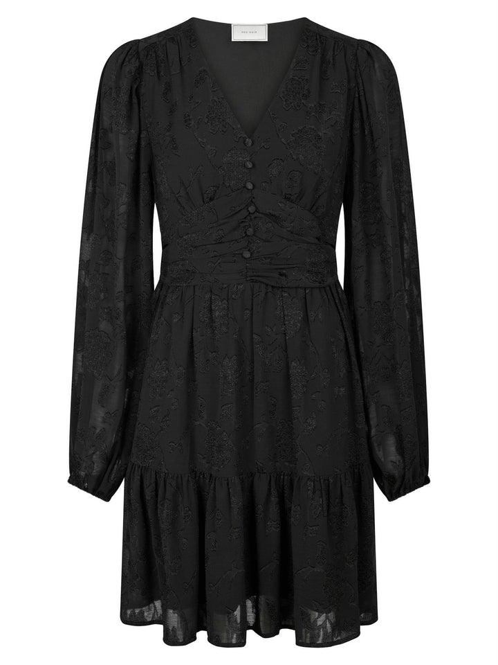 Rihana Burnout Dress  Black