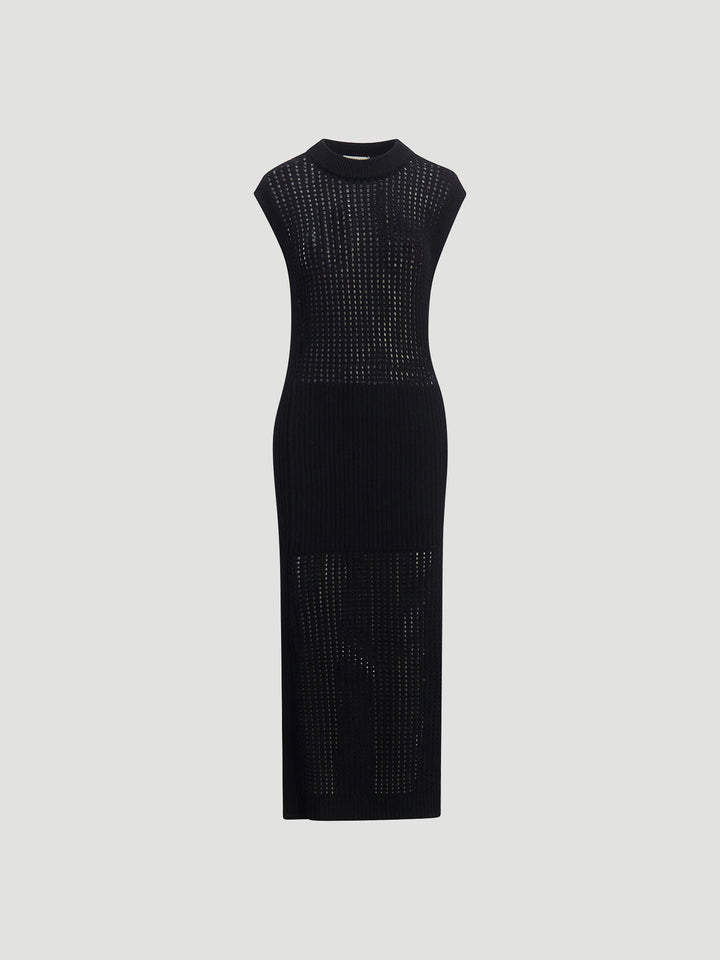 Solange Crochet Dress  Black