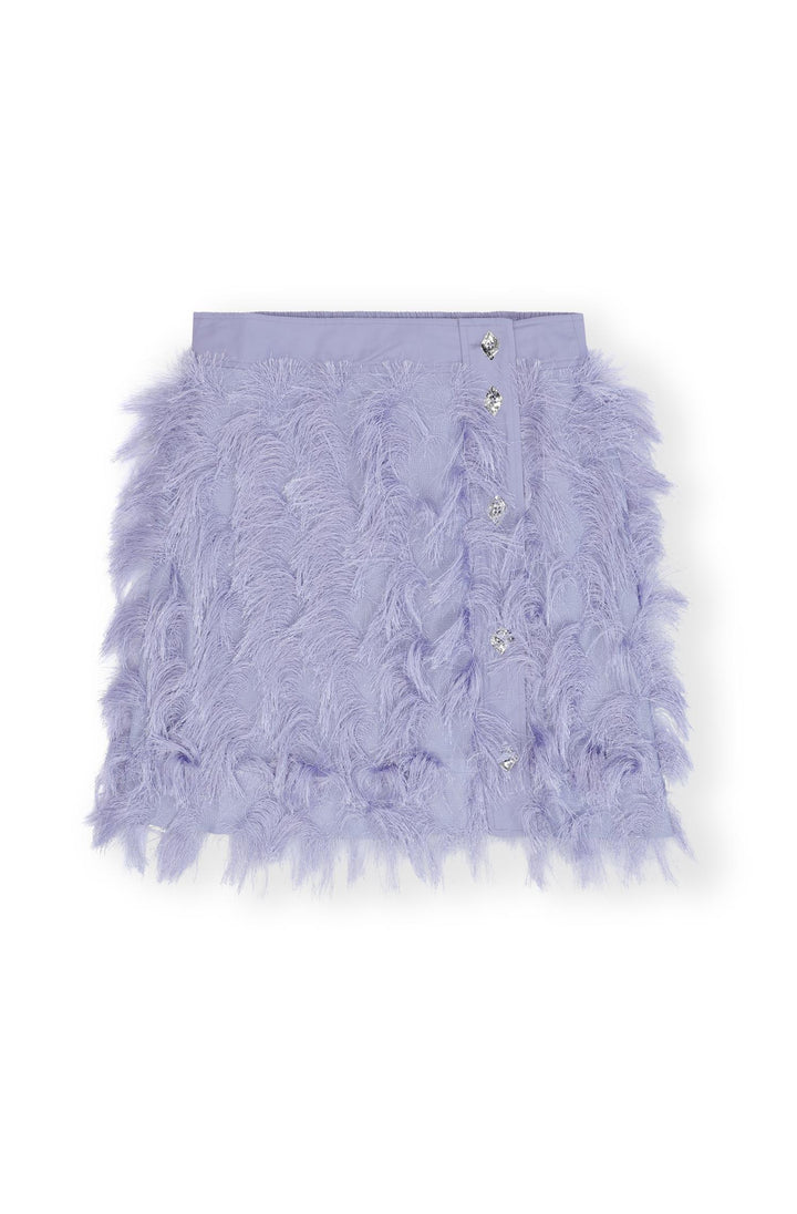 FRINGE MESH SKIRT  Persian Violet