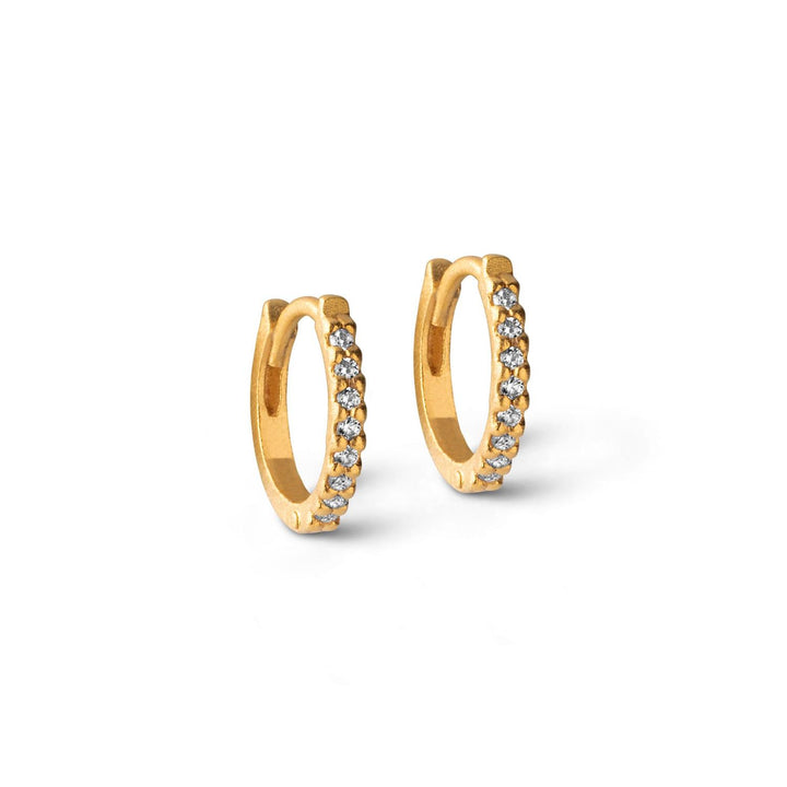 HOOPS PETITE FLORA 8  Gold