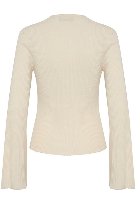 ANTALIGZ PEPLUM WOOL PULLOVER  Arctic Wolf