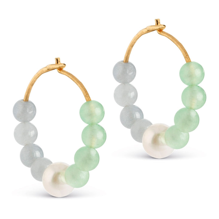 HOOPS, KAELA  Light Green, Light Blue, Pearls