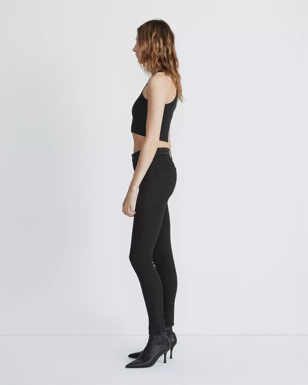 CATE MID-RISE ANKLE SKINNY  Black