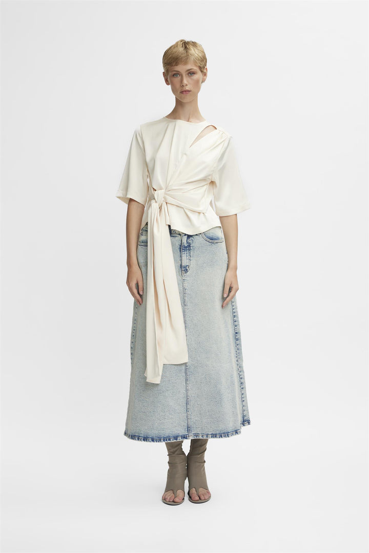 MANULA MIDI SKIRT  Light Blue