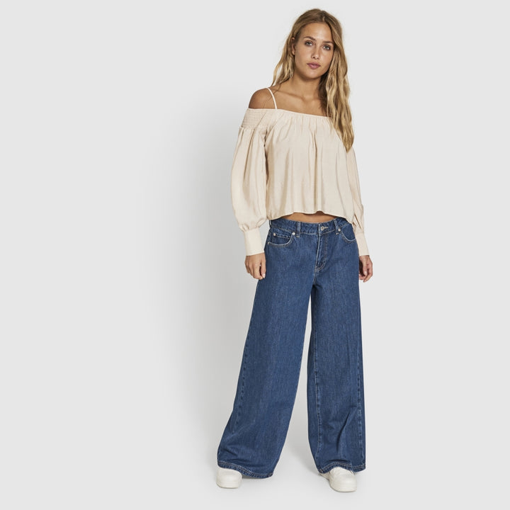 ALYSSA OFF SHOULDER TOP  Off-White