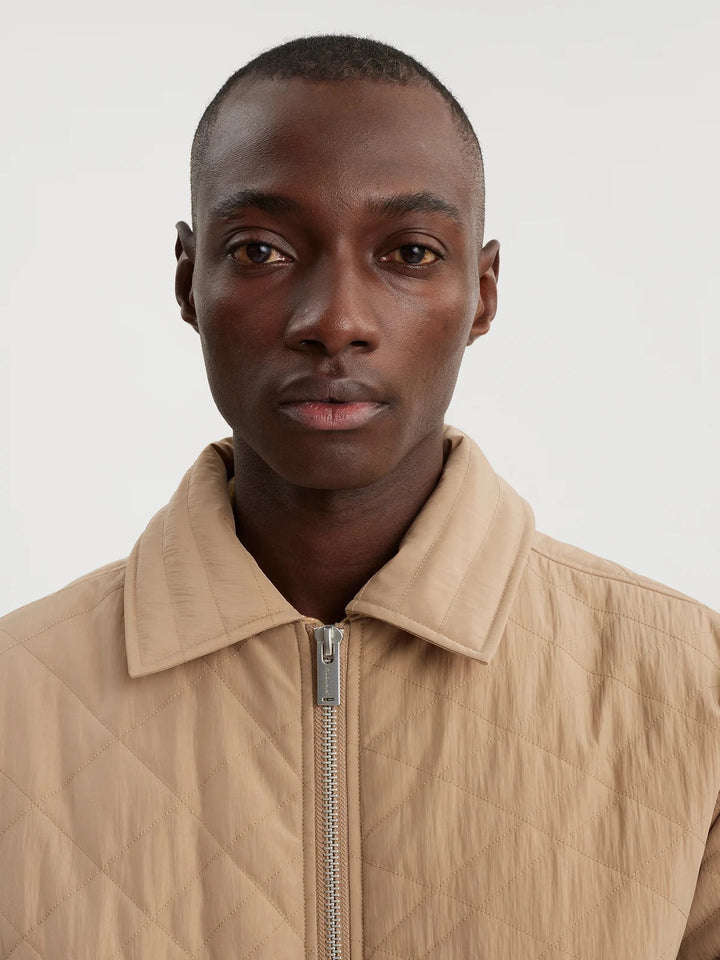 Lark Quilted Bomber Jacket  Sand