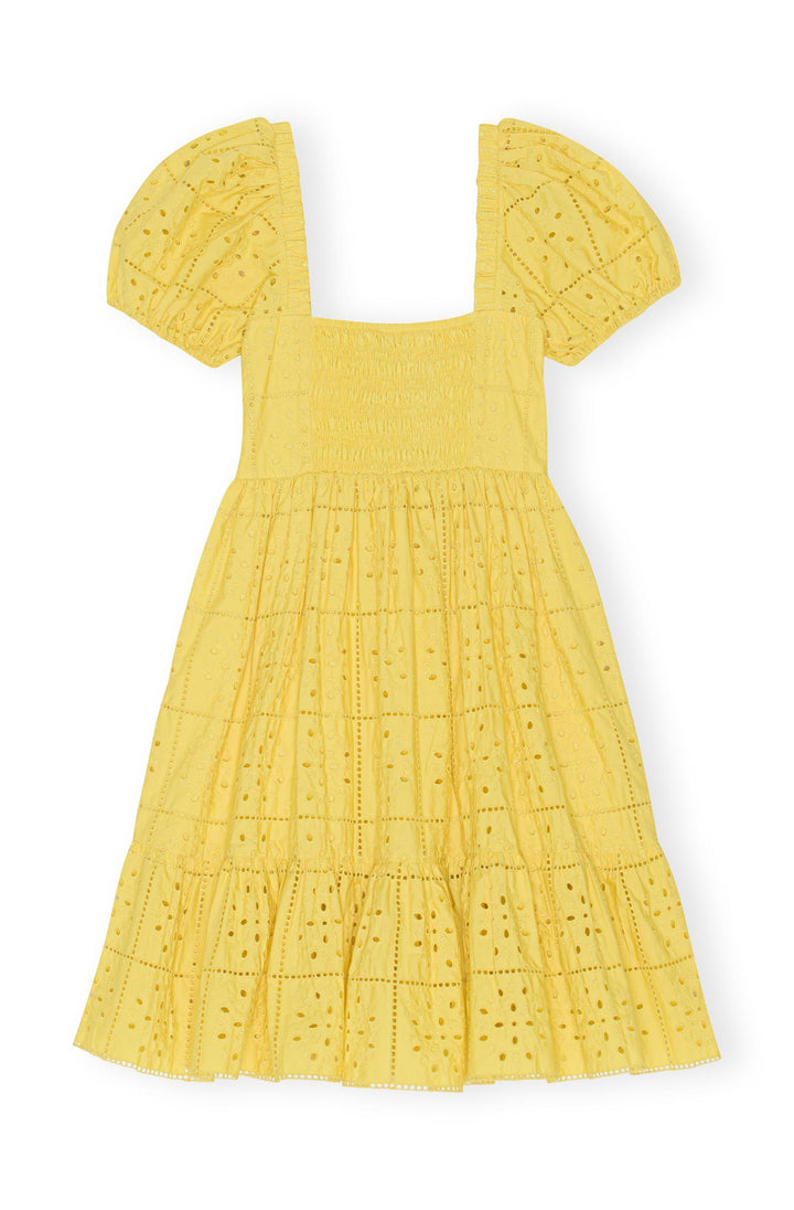 BRODERIE ANGLAISE MINI DRESS  Maize