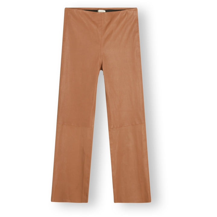 CELIA STRETCH LEATHER PANTS  Cognac