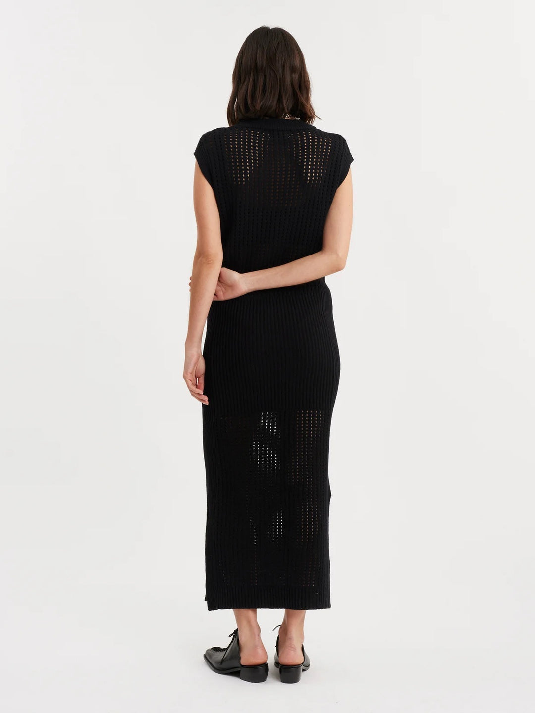 Solange Crochet Dress  Black