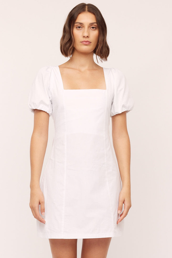 Peyton Puff Dress  White