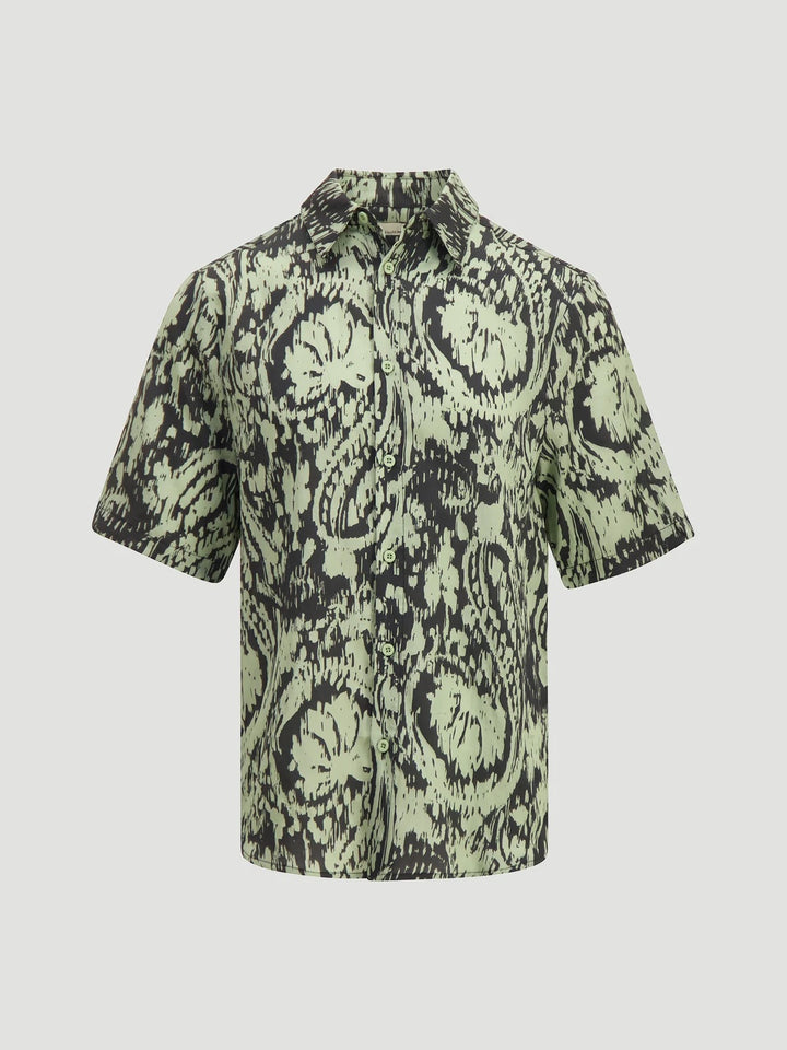 Wiki Print Shirt  Green Mix