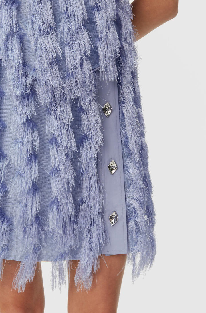 FRINGE MESH SKIRT  Persian Violet