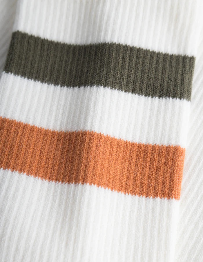 Woods Rib Stripe Socks - 2-Pack  Off White/Olive Night