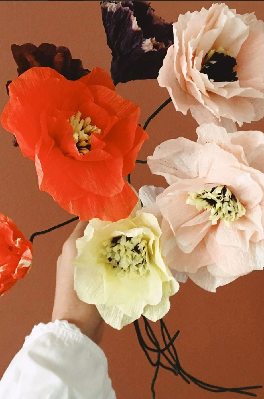 PAPER FLOWER POPPY  Red