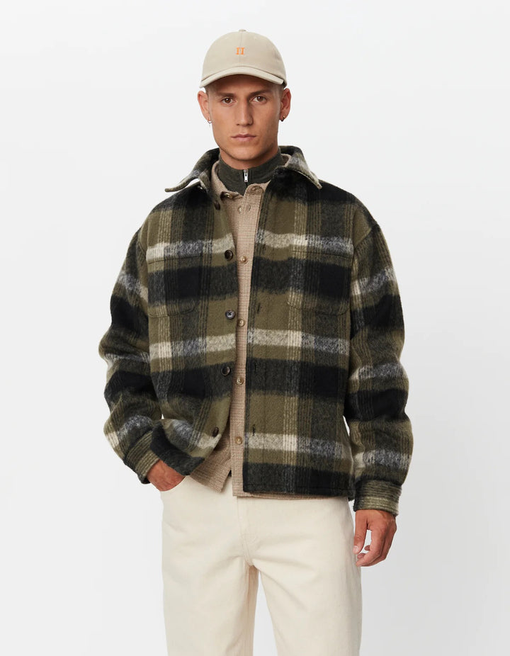 Jayce Overshirt  Olive Night/Black