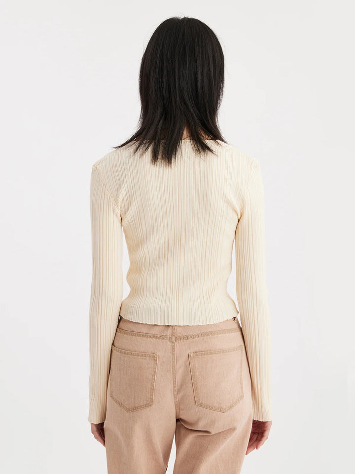 Ana Knit Cardigan  Lt. Yellow