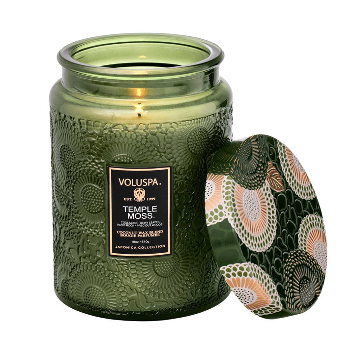 LARGE JAR CANDLE 100 TIM  Temple Moss