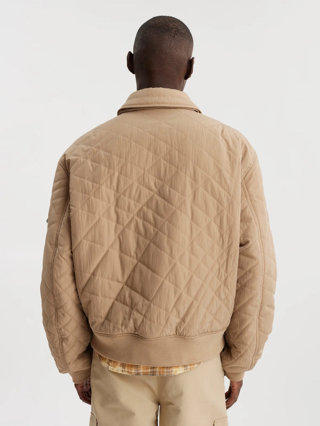 Lark Quilted Bomber Jacket  Sand