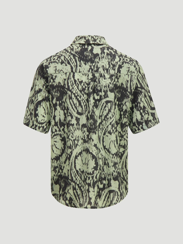 Wiki Print Shirt  Green Mix