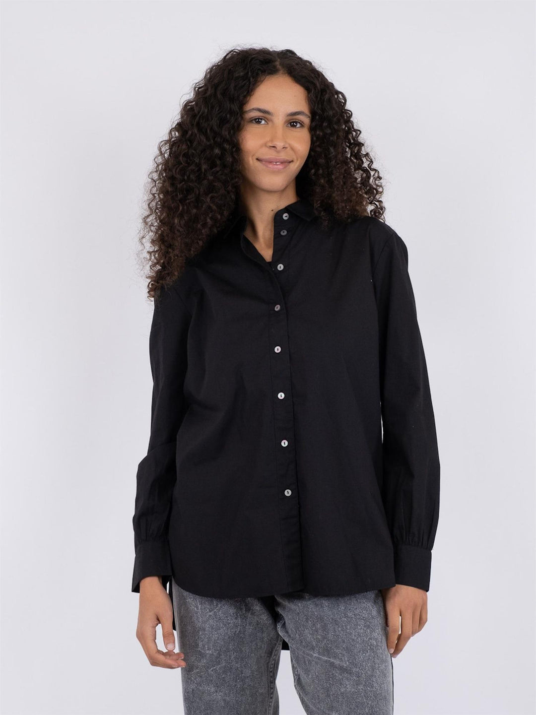 MARGIT C POPLIN SHIRT  Black