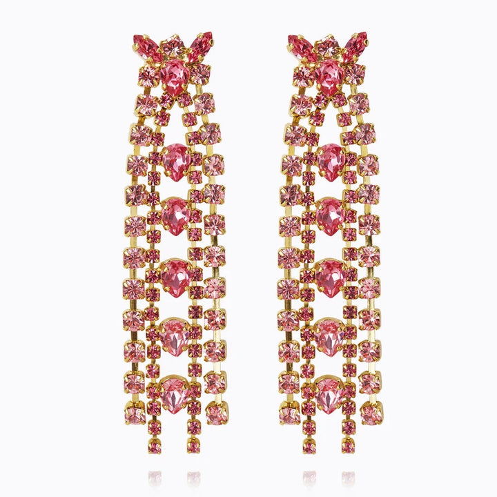 PETITE PENELOPE EARRINGS GOLD  Pink Combo