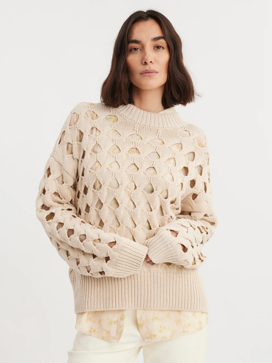 Friis Knit Sweater  Sand