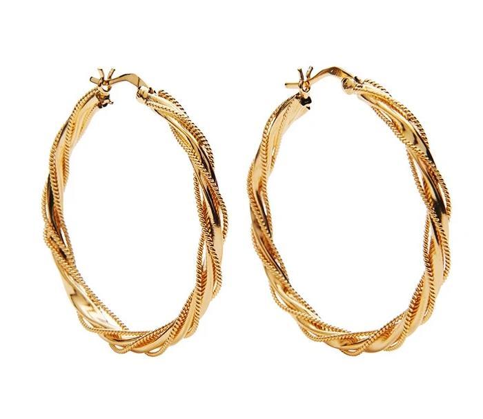 ALENA GRANDE HOOPS  Fg, Goldplated