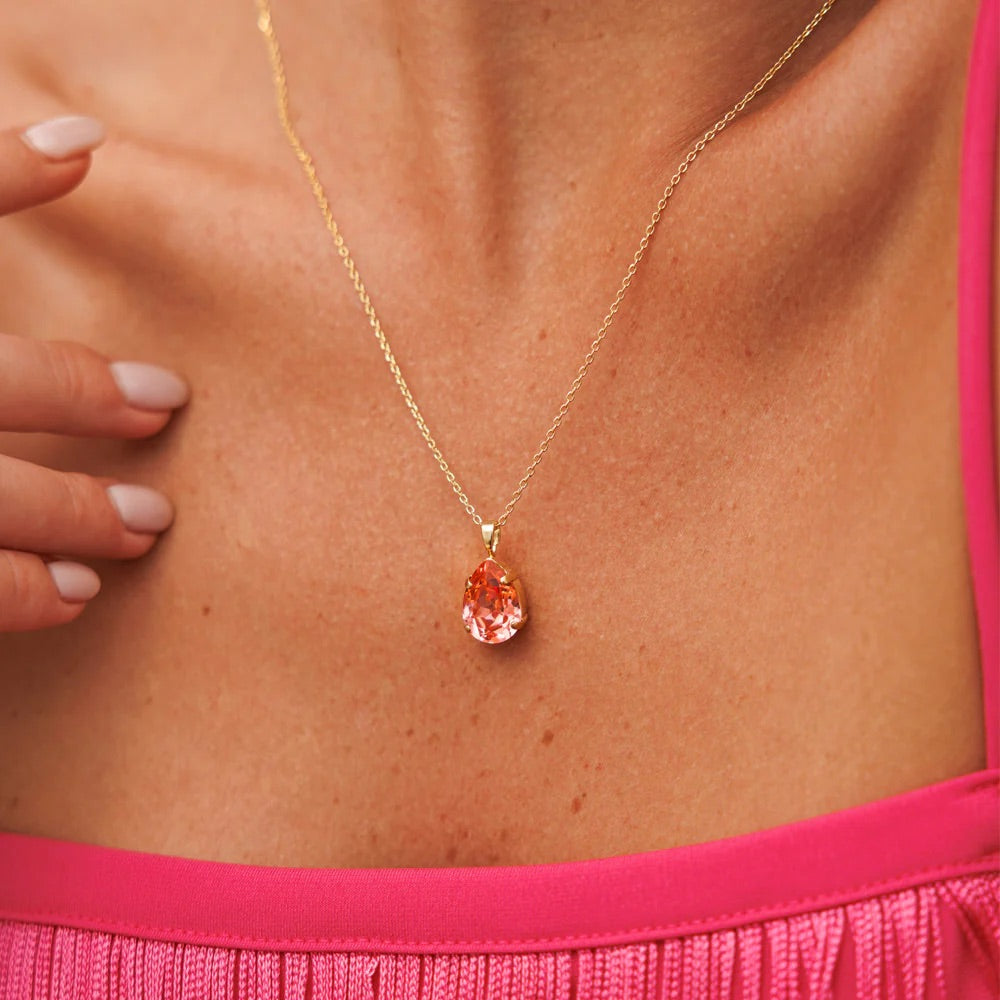 MINI DROP NECKLACE GOLD  Rose Peach