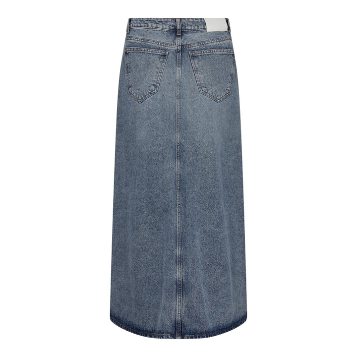 VikaCC Asym Slit Skirt  Denim Blue