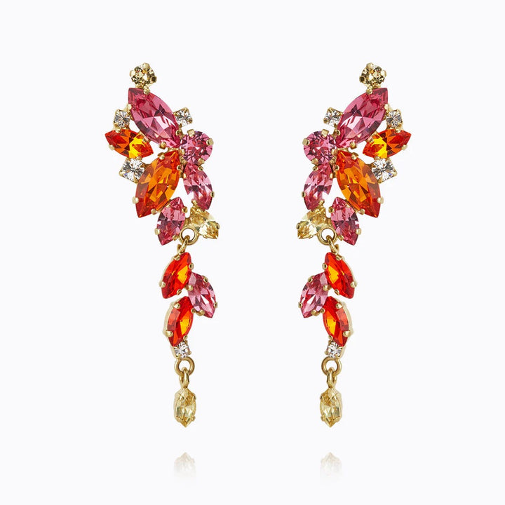 JASMINE EARRINGS GOLD  Sunset Combo