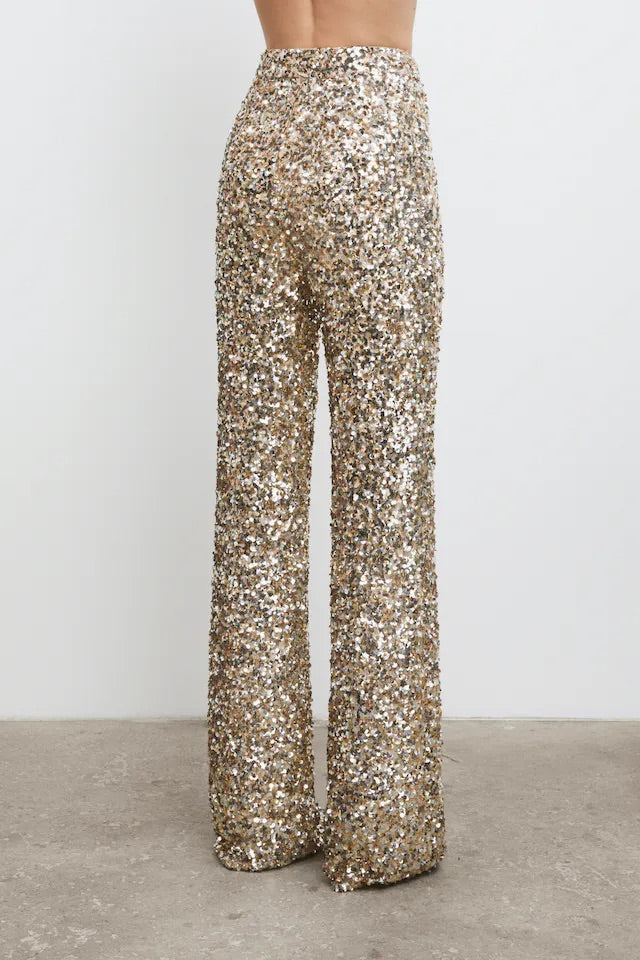 DALI SEQUIN TROUSER  Champagne