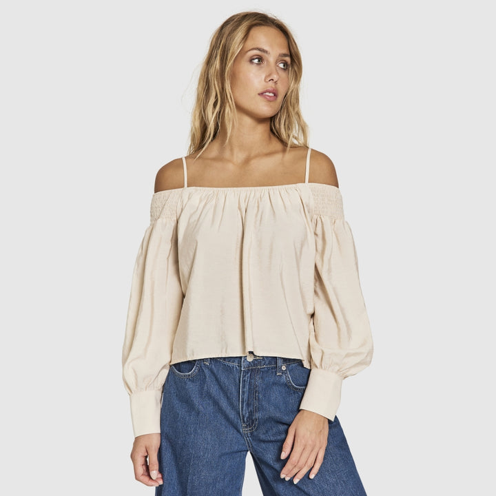 ALYSSA OFF SHOULDER TOP  Off-White