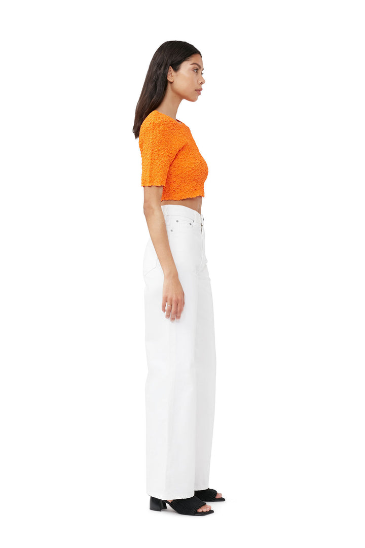 cropped smock top  860 Vibrant Orange