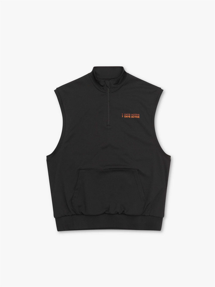 HALF ZIP VEST  Black