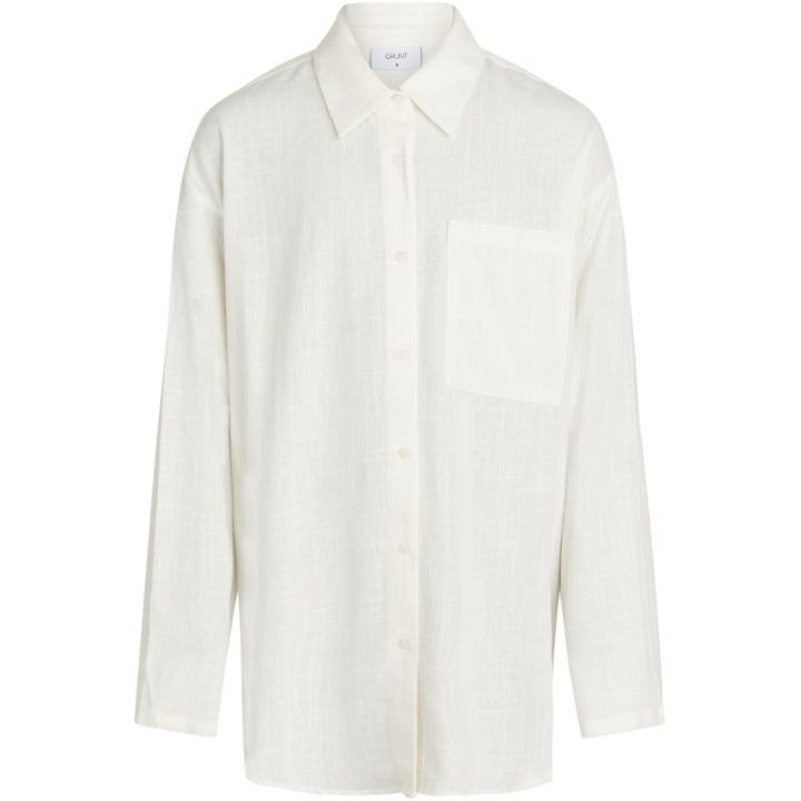 LATTI LS LINEN SHIRT  White