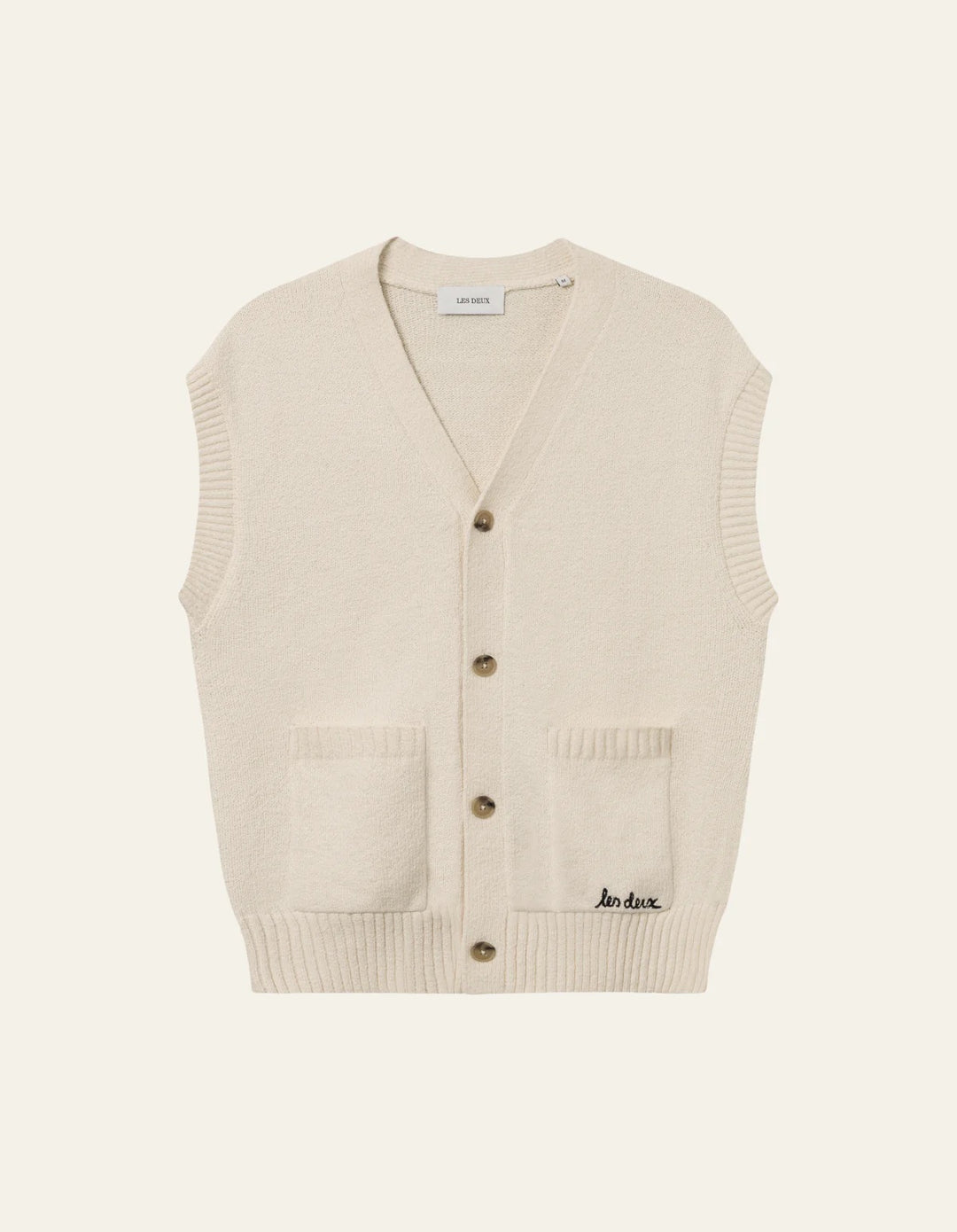 Brad Cardigan Vest  Ivory