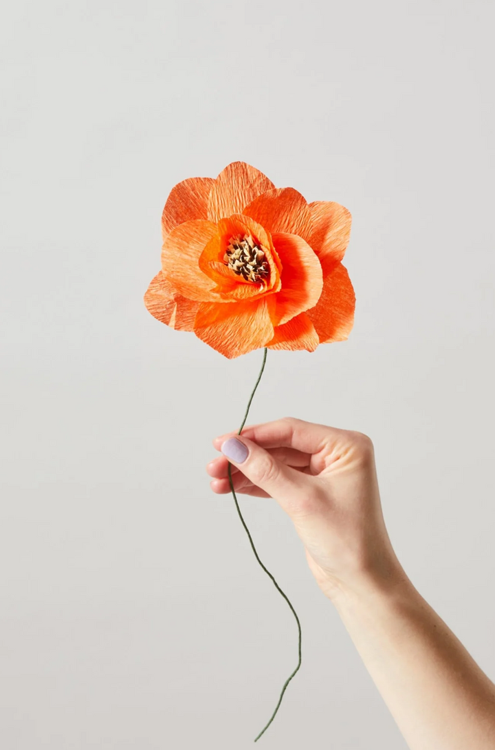 PAPER FLOWER POPPY  Red