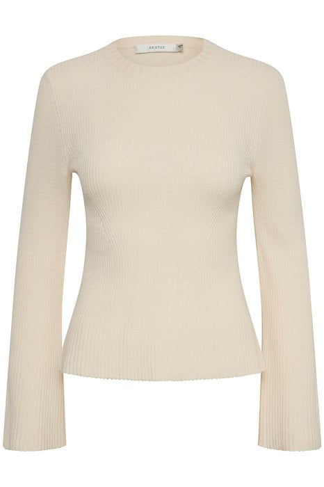 ANTALIGZ PEPLUM WOOL PULLOVER  Arctic Wolf