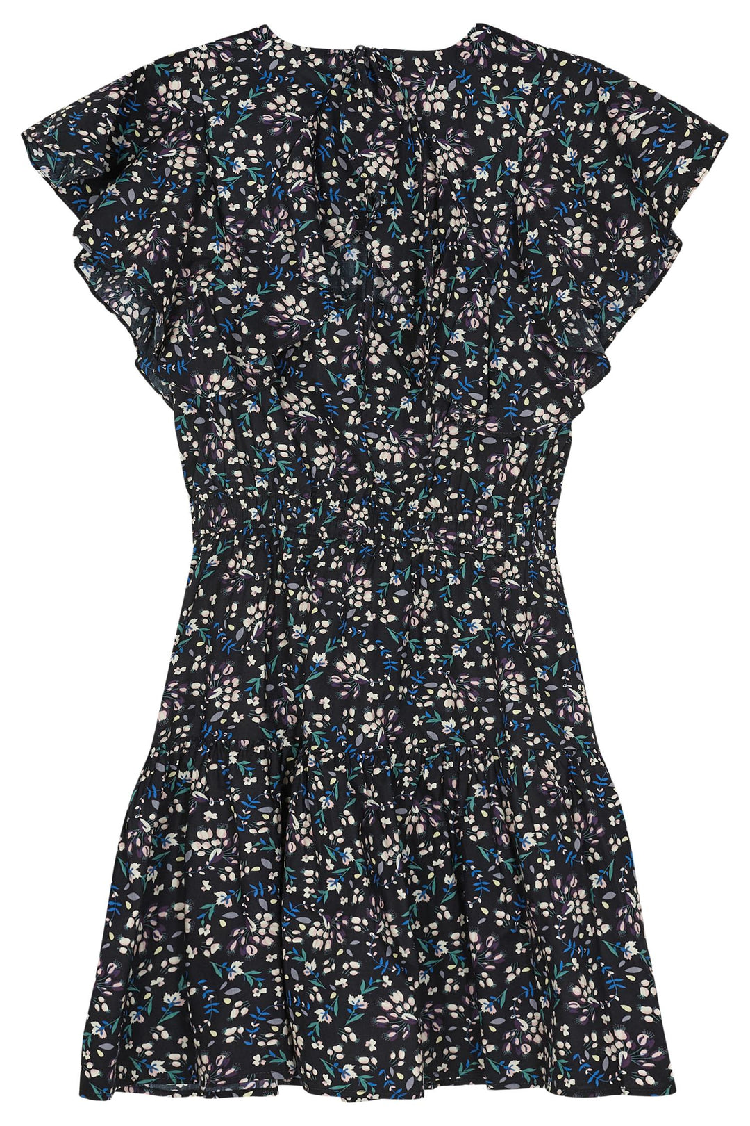 G SANDRINE SHORT DRESS  Black Flower Print